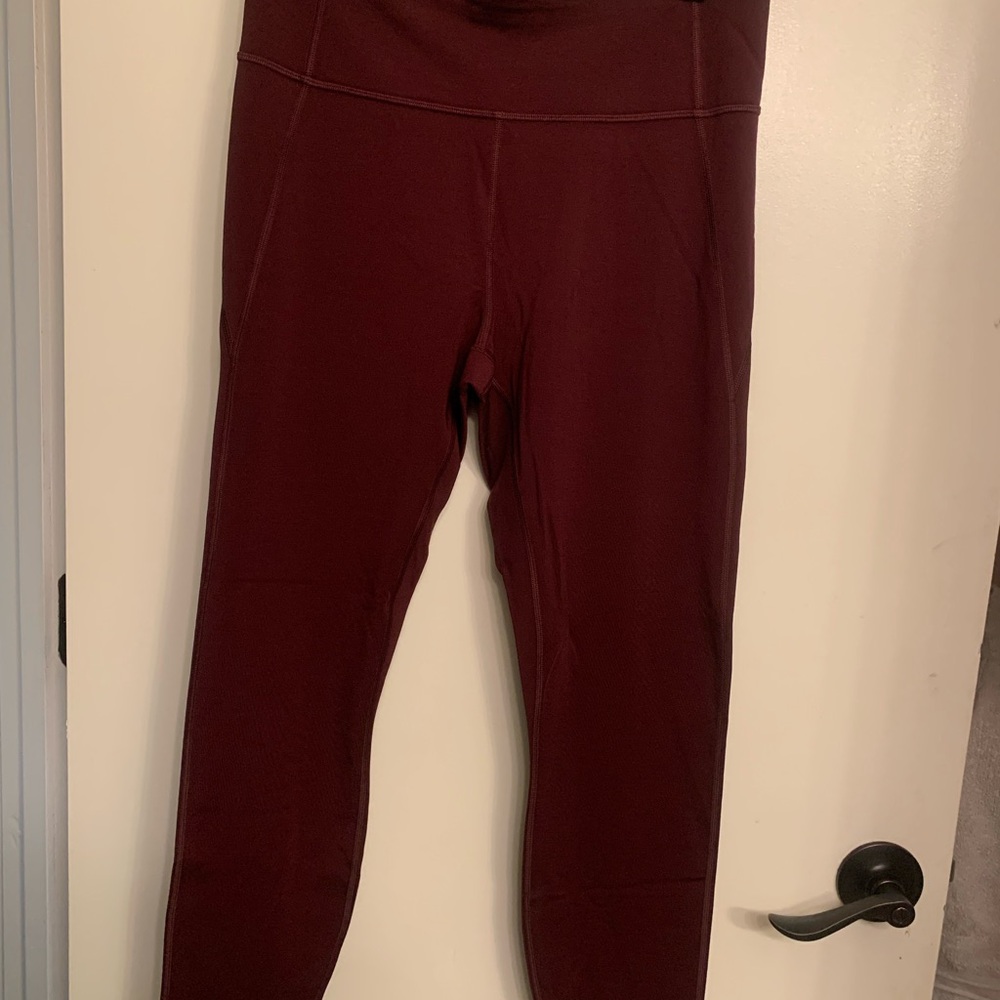 Allbirds Medium Burgundy High-Waisted Leggings